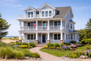 Coastal Delaware home with painted exterior siding using high quality exterior paint